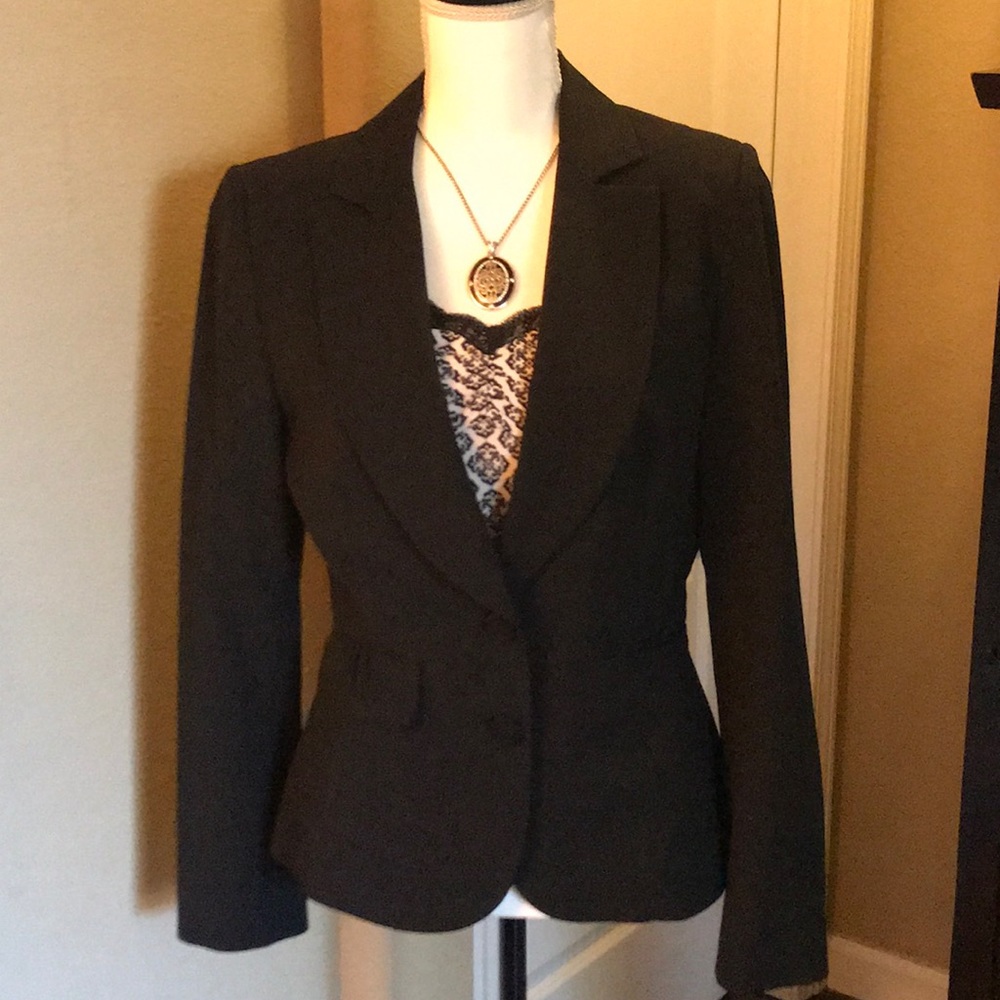 White House Black Market Black Lined Blazer-Size 8